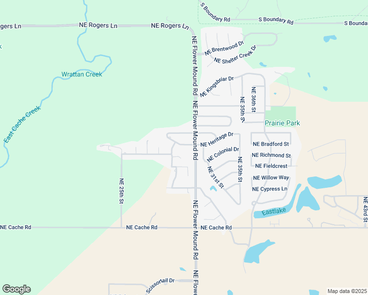 map of restaurants, bars, coffee shops, grocery stores, and more near 2907 Northeast Heritage Drive in Lawton