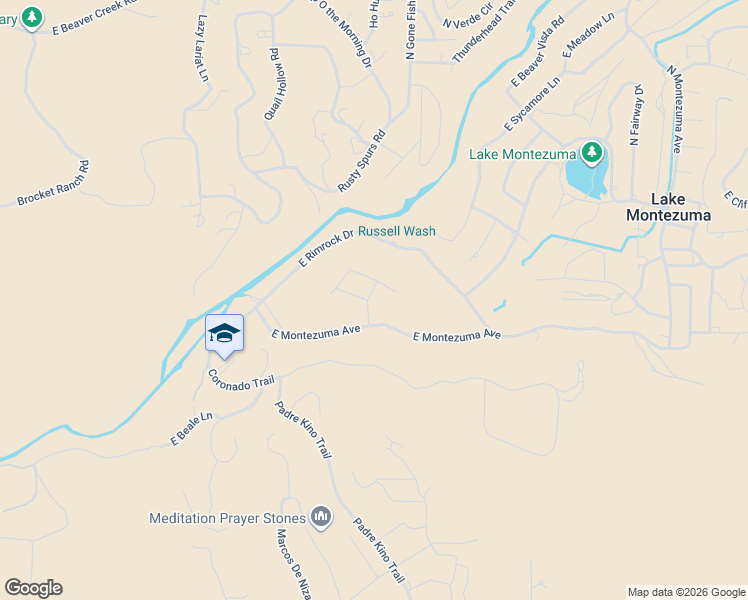 map of restaurants, bars, coffee shops, grocery stores, and more near 3483 East Sycamore Lane in Lake Montezuma