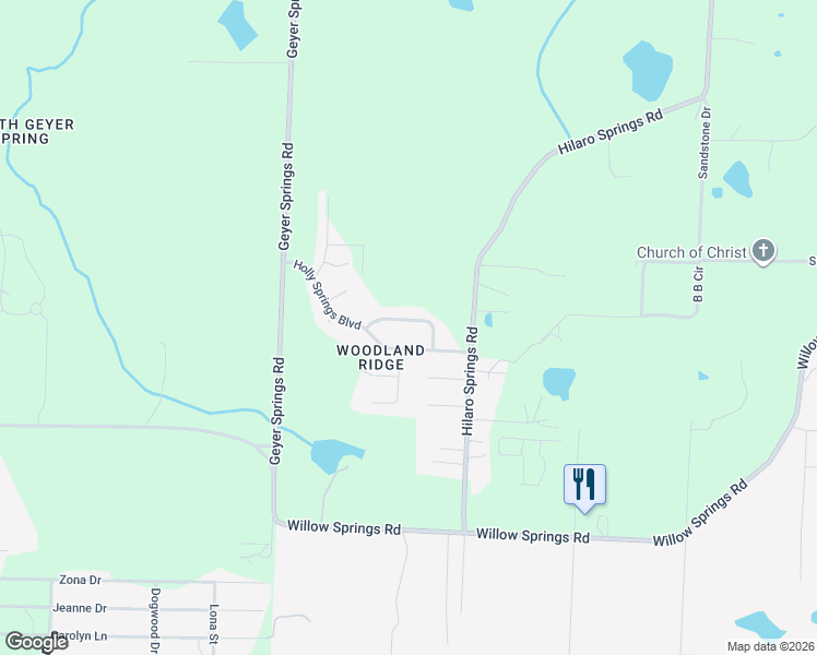 map of restaurants, bars, coffee shops, grocery stores, and more near 5403 Blueberry Drive in Little Rock