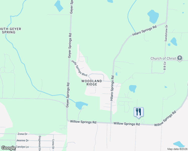 map of restaurants, bars, coffee shops, grocery stores, and more near 5403 Blueberry Drive in Little Rock