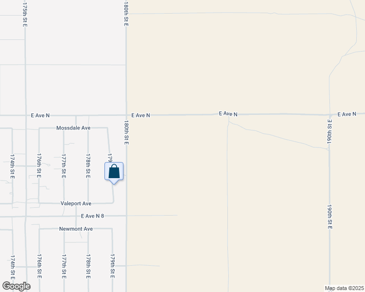 map of restaurants, bars, coffee shops, grocery stores, and more near 182nd Street East in Los Angeles County