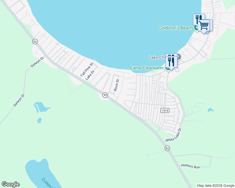 map of restaurants, bars, coffee shops, grocery stores, and more near 65 Timberlodge Village Drive in Elizabethtown