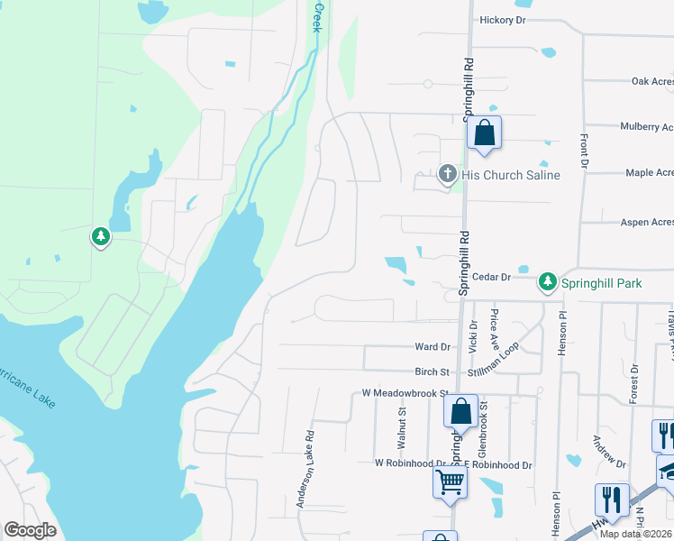 map of restaurants, bars, coffee shops, grocery stores, and more near 7213 Worth Avenue East in Benton