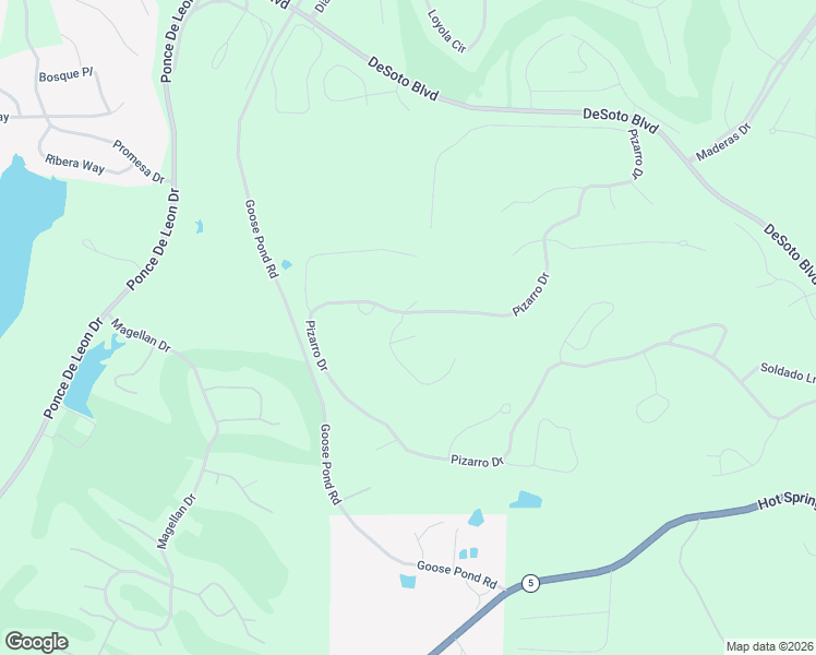 map of restaurants, bars, coffee shops, grocery stores, and more near 1 Riqueza Lane in Hot Springs