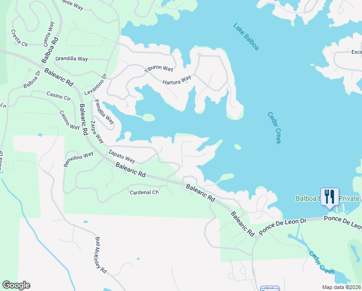 map of restaurants, bars, coffee shops, grocery stores, and more near 13 Narvaez Way in Hot Springs Village