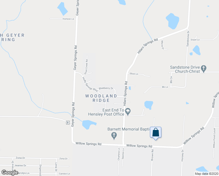 map of restaurants, bars, coffee shops, grocery stores, and more near 5403 Blueberry Drive in Little Rock