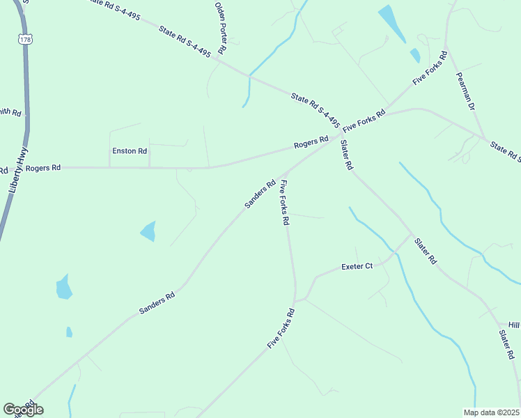map of restaurants, bars, coffee shops, grocery stores, and more near 540 Sanders Road in Pendleton