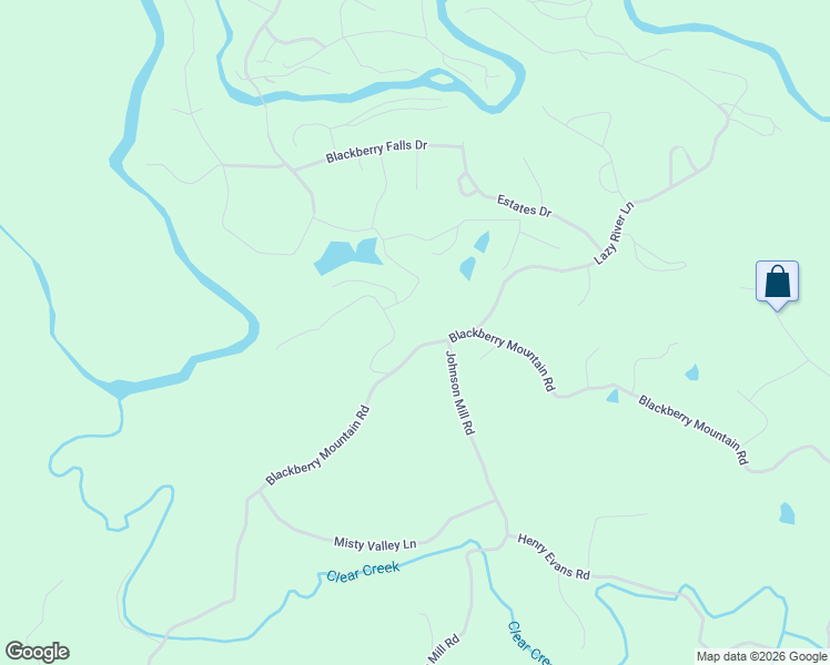 map of restaurants, bars, coffee shops, grocery stores, and more near 1415 Blackberry Mountain Road in Ellijay