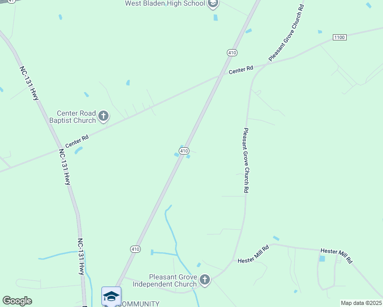 map of restaurants, bars, coffee shops, grocery stores, and more near 32 James and Lizzie Place in Bladenboro