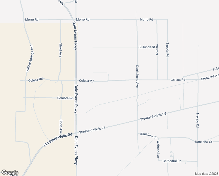 map of restaurants, bars, coffee shops, grocery stores, and more near 21057 Colusa Road in Apple Valley