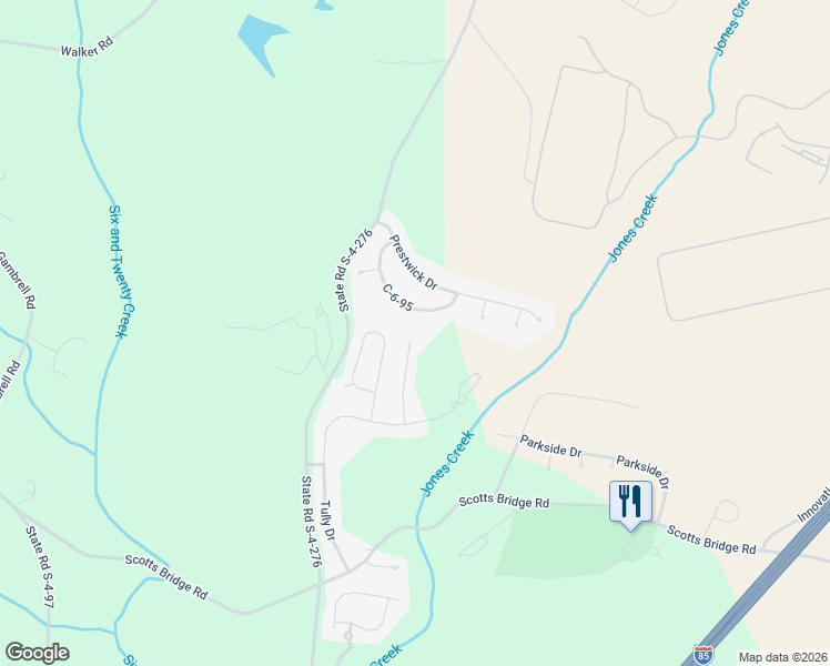 map of restaurants, bars, coffee shops, grocery stores, and more near 1015 Winmar Drive in Anderson