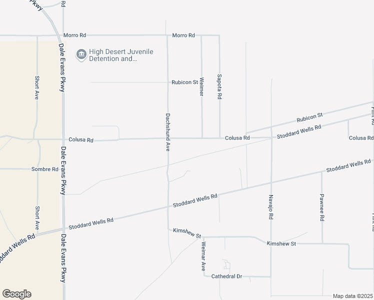 map of restaurants, bars, coffee shops, grocery stores, and more near Colusa Road in Apple Valley