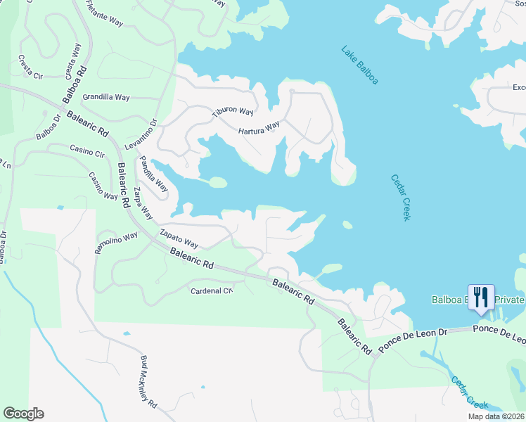 map of restaurants, bars, coffee shops, grocery stores, and more near 13 Narvaez Way in Hot Springs Village