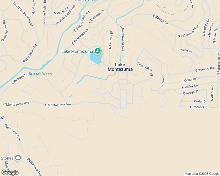 map of restaurants, bars, coffee shops, grocery stores, and more near 4140 East Cliffside Trail in Lake Montezuma