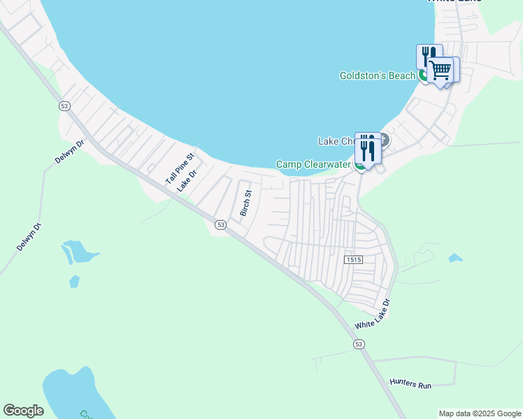 map of restaurants, bars, coffee shops, grocery stores, and more near 114 Timberlodge Village Drive in Elizabethtown