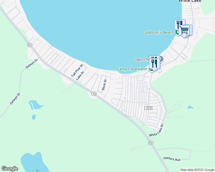 map of restaurants, bars, coffee shops, grocery stores, and more near 123 Timberlodge Road in Elizabethtown
