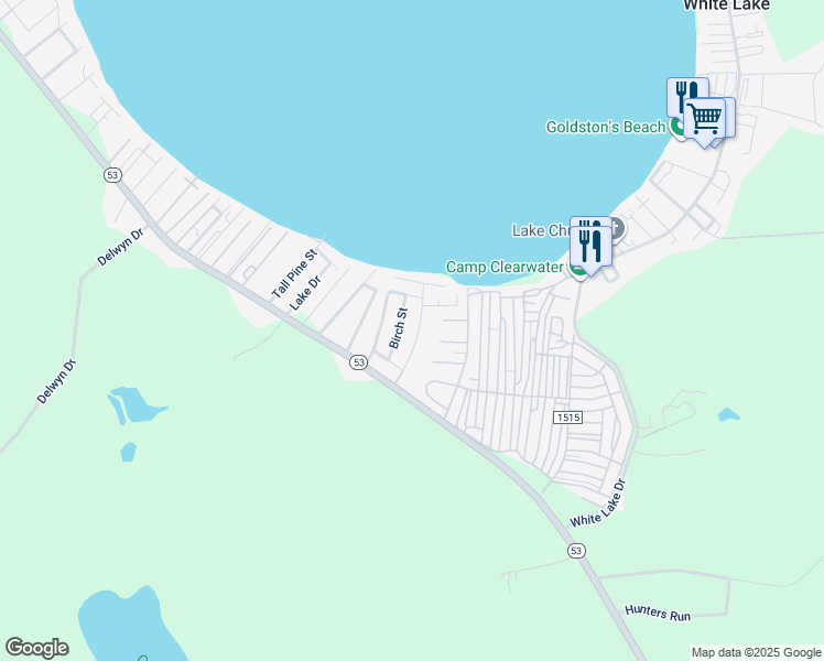 map of restaurants, bars, coffee shops, grocery stores, and more near 123 Timberlodge Road in Elizabethtown