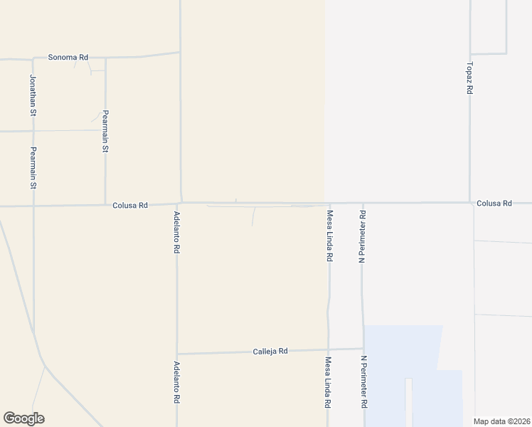 map of restaurants, bars, coffee shops, grocery stores, and more near 12203 Colusa Road in Adelanto