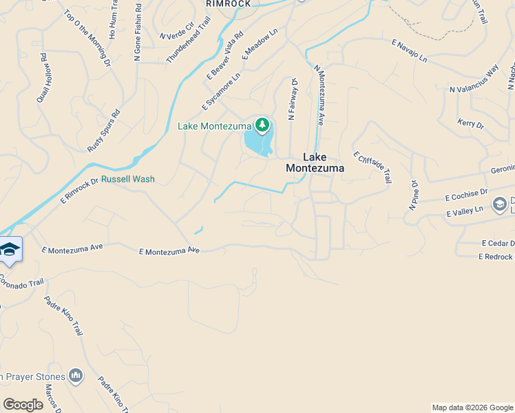 map of restaurants, bars, coffee shops, grocery stores, and more near 3965 East Yuma Drive in Lake Montezuma