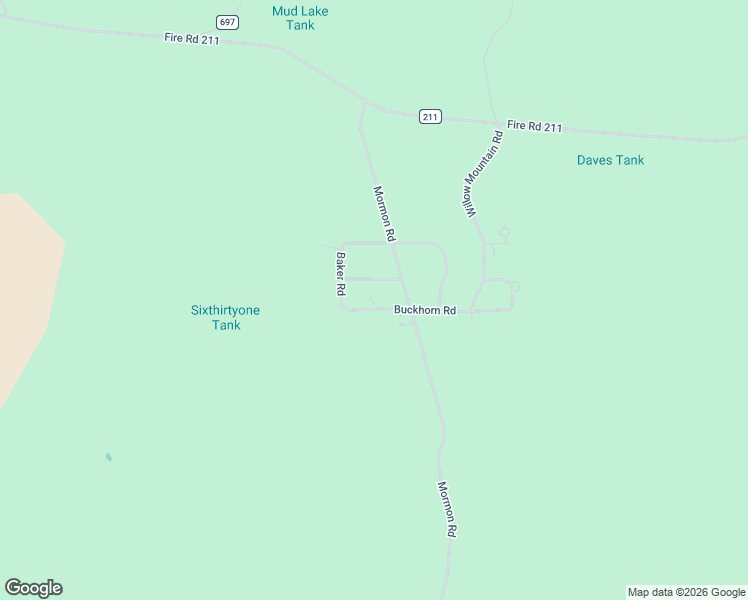 map of restaurants, bars, coffee shops, grocery stores, and more near 1608 Mormon Road in Happy Jack