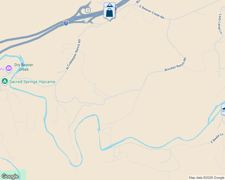 map of restaurants, bars, coffee shops, grocery stores, and more near 2126 Dragonshead Road in Lake Montezuma