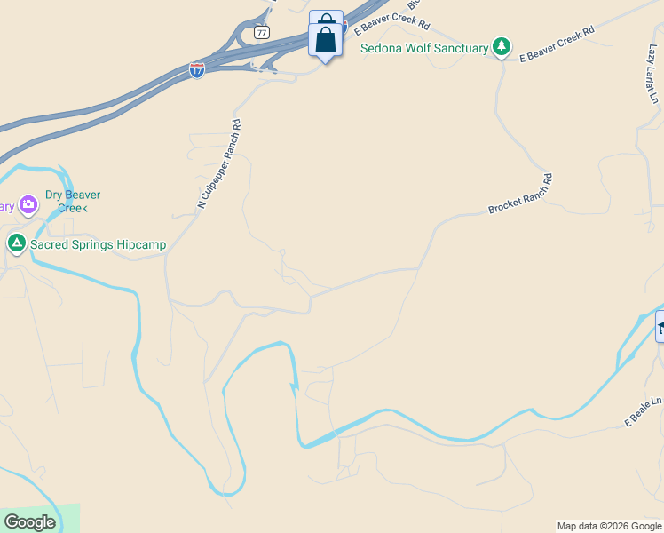 map of restaurants, bars, coffee shops, grocery stores, and more near 2126 Dragonshead Road in Lake Montezuma