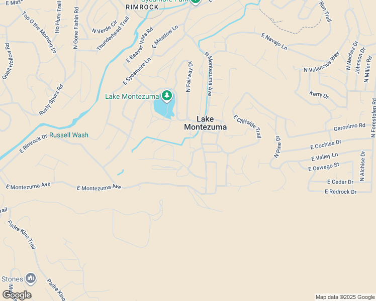 map of restaurants, bars, coffee shops, grocery stores, and more near 4012 East Yuma Drive in Lake Montezuma