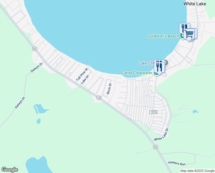 map of restaurants, bars, coffee shops, grocery stores, and more near 58 Birch Street in Elizabethtown