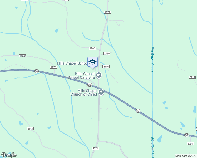 map of restaurants, bars, coffee shops, grocery stores, and more near 8 County Road 2371 in Booneville