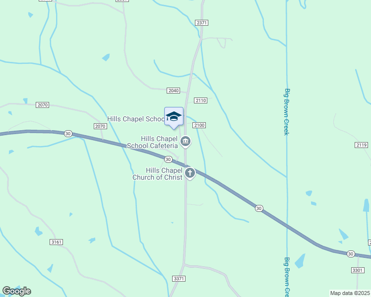 map of restaurants, bars, coffee shops, grocery stores, and more near 8 County Road 2371 in Booneville