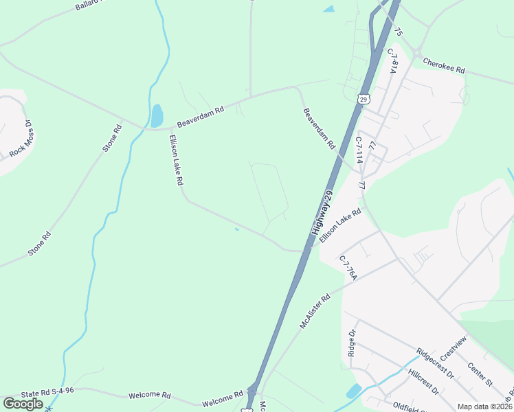map of restaurants, bars, coffee shops, grocery stores, and more near 312 Sweetgum Circle in Williamston
