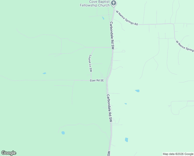 map of restaurants, bars, coffee shops, grocery stores, and more near 522 Eber Road Southeast in Dalton