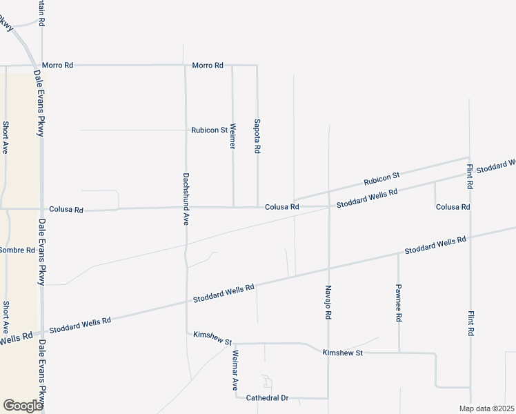 map of restaurants, bars, coffee shops, grocery stores, and more near Colusa Road in Apple Valley