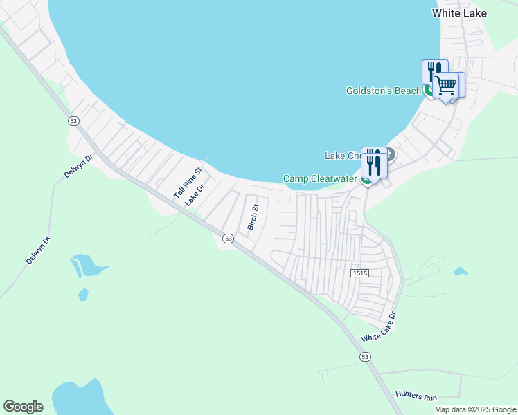 map of restaurants, bars, coffee shops, grocery stores, and more near 41 Birch Street in Elizabethtown