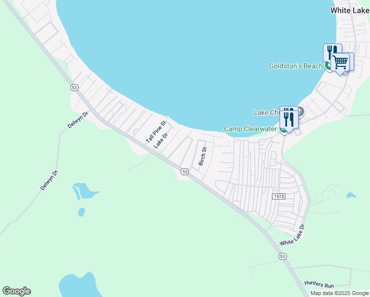 map of restaurants, bars, coffee shops, grocery stores, and more near 97 Louise Avenue in Elizabethtown