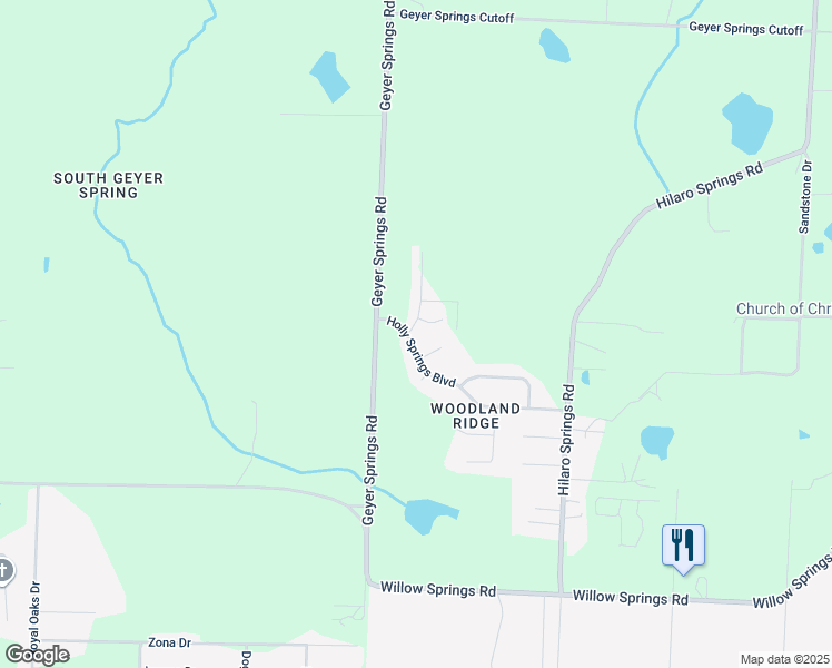map of restaurants, bars, coffee shops, grocery stores, and more near 13123 Quail Creek Road in Little Rock