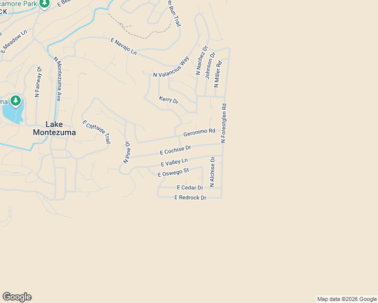 map of restaurants, bars, coffee shops, grocery stores, and more near 4825 E Cochise Dr in Lake Montezuma