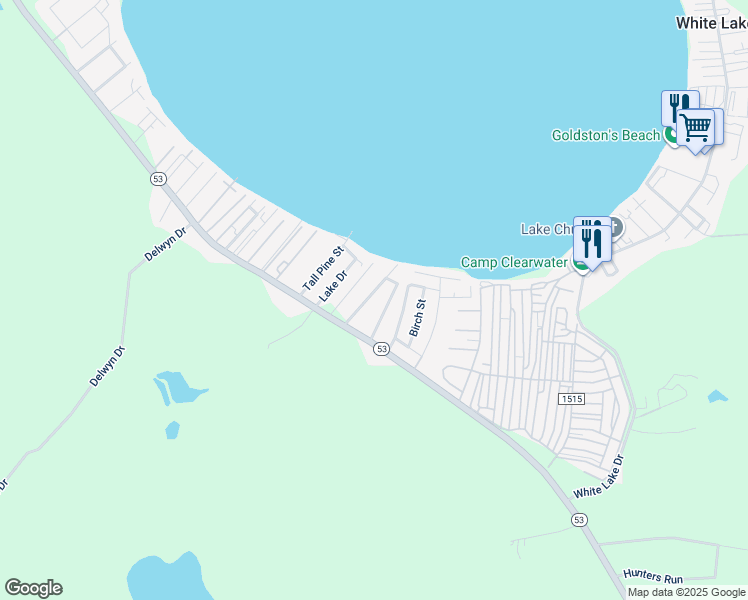 map of restaurants, bars, coffee shops, grocery stores, and more near 82 Woodbury Road in Elizabethtown