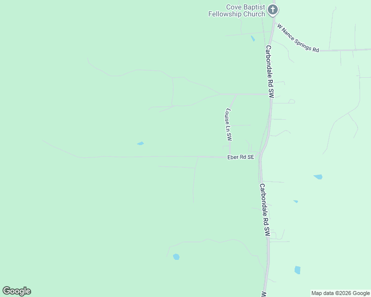 map of restaurants, bars, coffee shops, grocery stores, and more near 568 Eber Road Southeast in Dalton