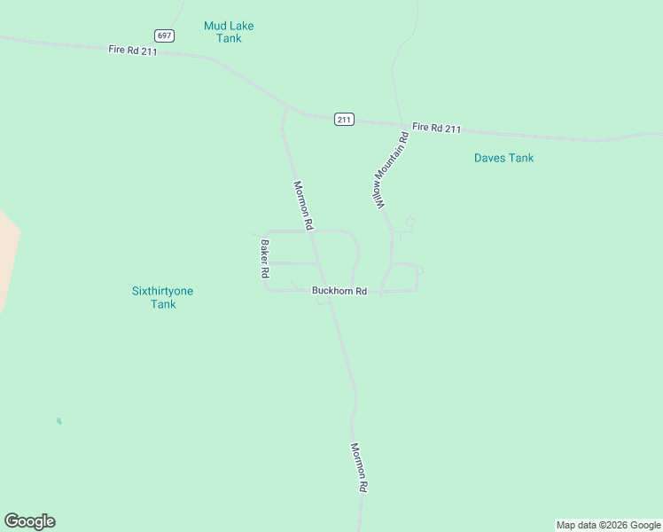 map of restaurants, bars, coffee shops, grocery stores, and more near 1619 Mormon Road in Happy Jack