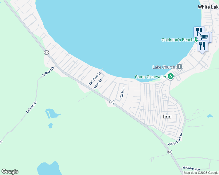 map of restaurants, bars, coffee shops, grocery stores, and more near 82 Woodbury Road in Elizabethtown