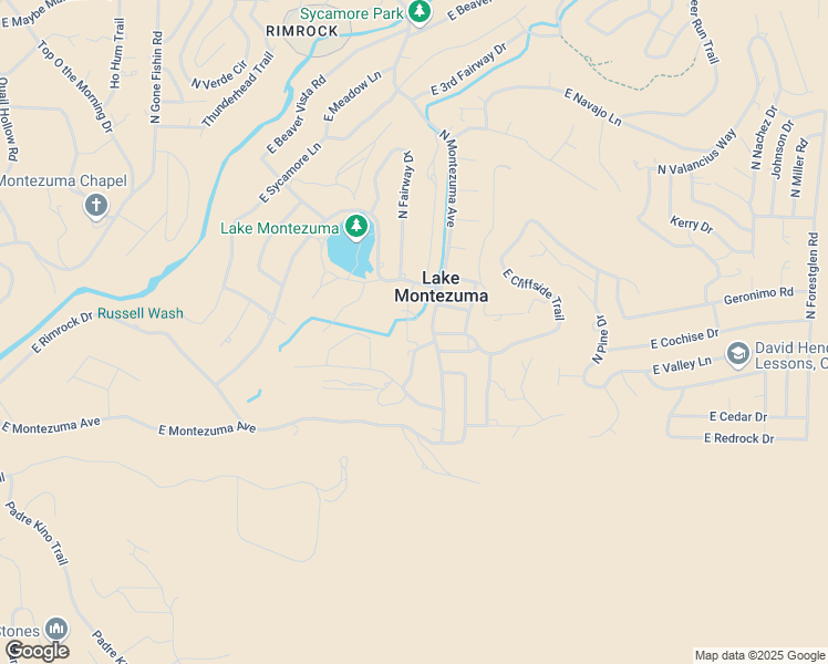 map of restaurants, bars, coffee shops, grocery stores, and more near 4200 North Montezuma Avenue in Lake Montezuma