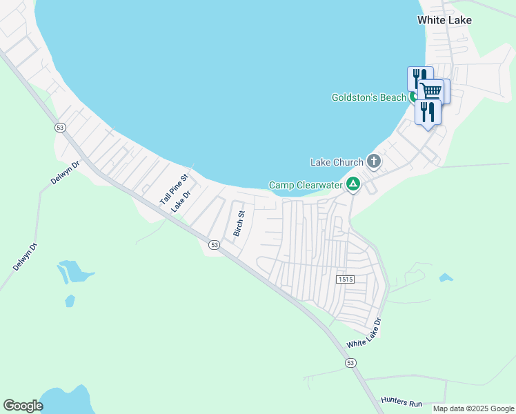 map of restaurants, bars, coffee shops, grocery stores, and more near 198 Timberlodge Village Drive in Elizabethtown