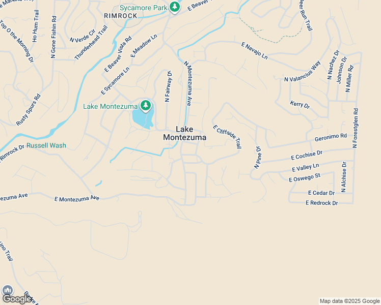 map of restaurants, bars, coffee shops, grocery stores, and more near 4235 East Cliffside Trail in Lake Montezuma