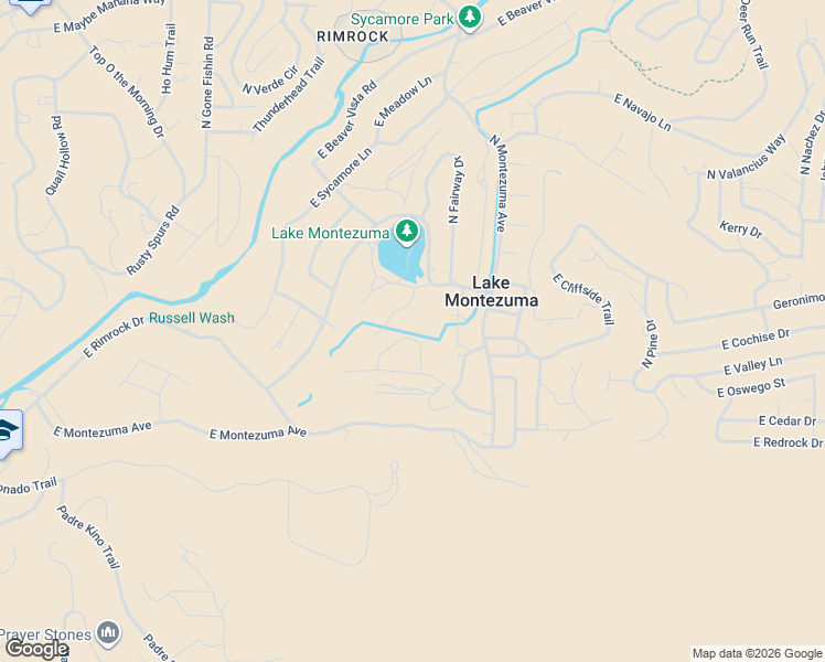 map of restaurants, bars, coffee shops, grocery stores, and more near 3965 East Yuma Drive in Lake Montezuma