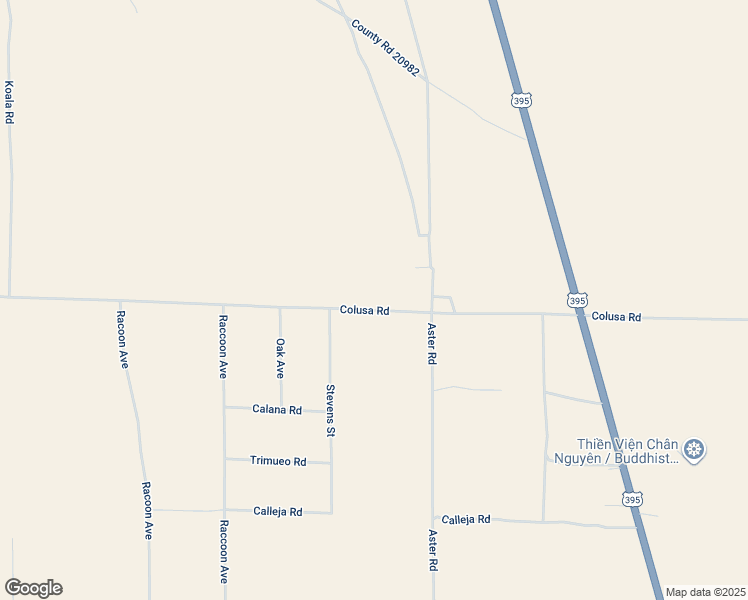 map of restaurants, bars, coffee shops, grocery stores, and more near 10350 Colusa Road in Adelanto