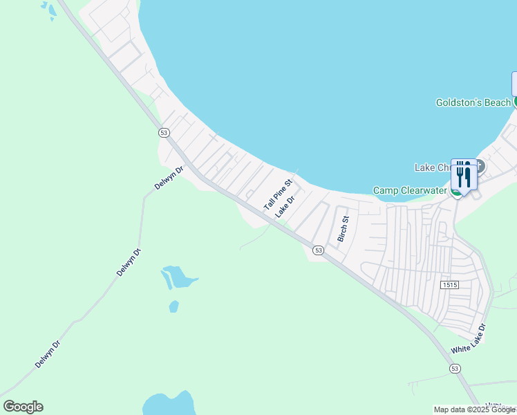 map of restaurants, bars, coffee shops, grocery stores, and more near North Carolina 53 in Elizabethtown