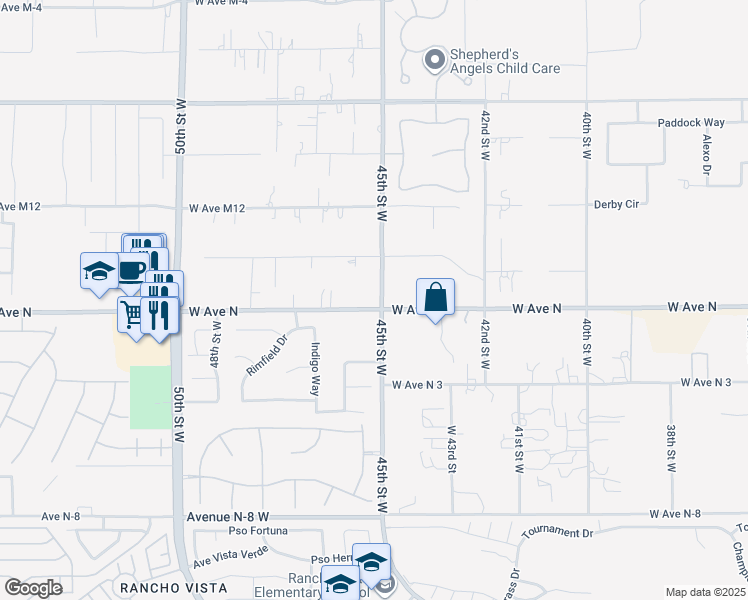 map of restaurants, bars, coffee shops, grocery stores, and more near Avenue in Los Angeles County