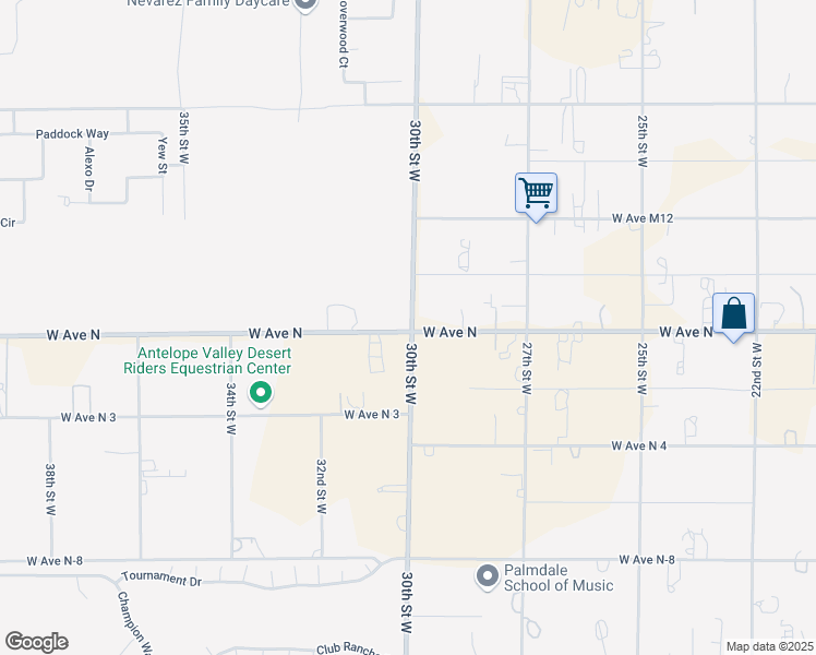 map of restaurants, bars, coffee shops, grocery stores, and more near 30th Street West in Lancaster