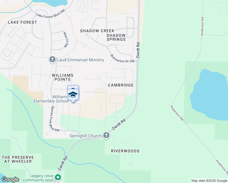 map of restaurants, bars, coffee shops, grocery stores, and more near 204 Taunton Street in Huntsville
